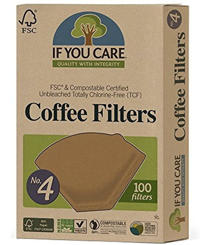 Si Te Importa Sin Blanquear Los Filtros De Cafe 4 Cono 100 0