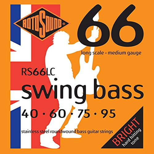 Cuerdas De Bajo Rotosound Rs66lc Swing Bass 66 Bajos De Acer 0
