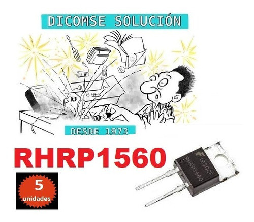Rhrp1560 Diodo Switching 15a 600v 35nsto-220- X 5 Unidades 0