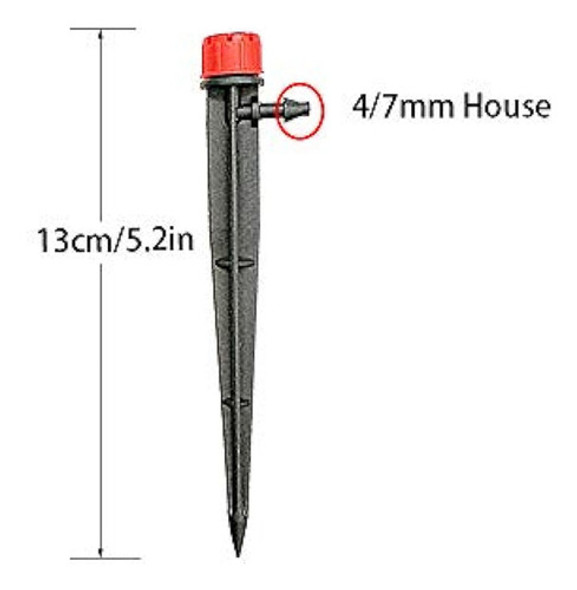 100pcs Pulverizador De Emisores De Goteo Con Estaca Flujo De 1