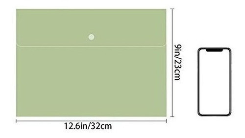 5 Carpetas De Archivos Vanra Tamaño A4 - Verde Pastel 1