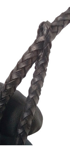 Tiento De Cuero Trenzado Negro Cuero Real 1