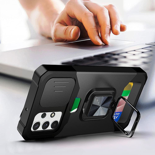 Funda Para Samsung Galaxy A32 5g / Negra Con Tarjetero 1