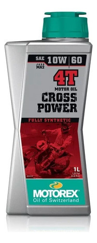 Motorex Aceite 4t Cross Power 10w60 1l 100% Sintetico En Fas 0