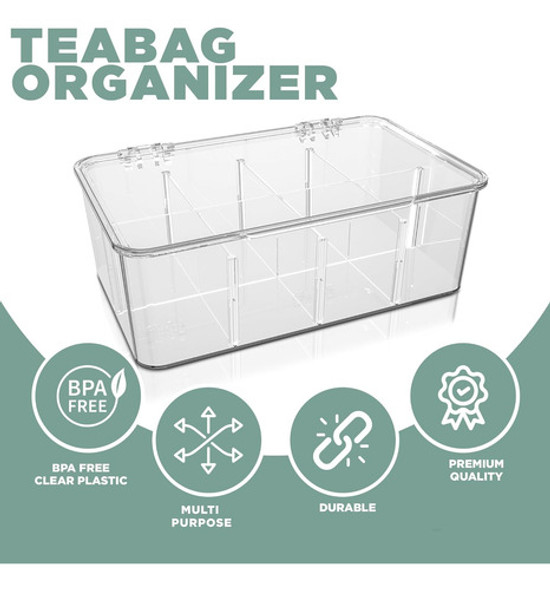 Organizador Bolsas De Té Multifuncióntransparente Resistente 1 Organizador Bolsas De Té Multifuncióntransparente Resistente 1