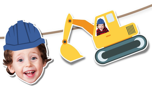 Cumpleaños Construcción Kit Imprimible Editamos Tu Foto! 0