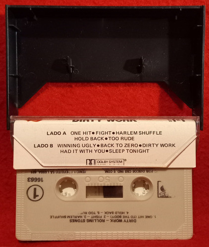 Rolling Stones Dirty Work Cassette Cbs Brasil. 1