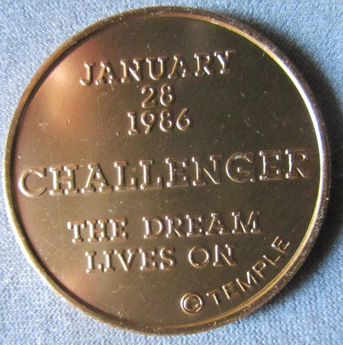 Medalla Nasa Transbordador Espacial Challenger 1