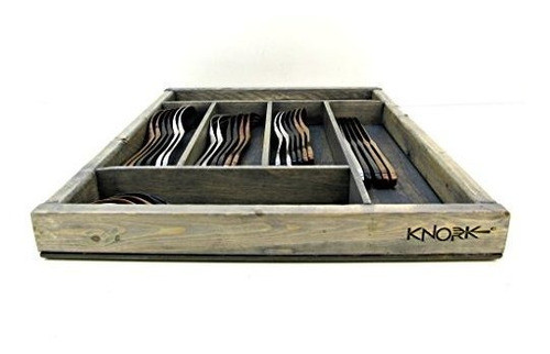 Knork 403 Storage Trayflatware Organizer Large Weathered Gre 1