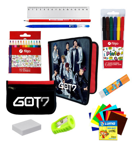 Oferton Carpeta + Cartu + Utiles Got 7 K-pop #431 0