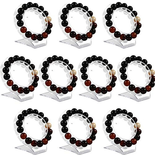 Sccsport 10 Piezas Claro Joyeria Pulsera Soporte De Exhibici 0
