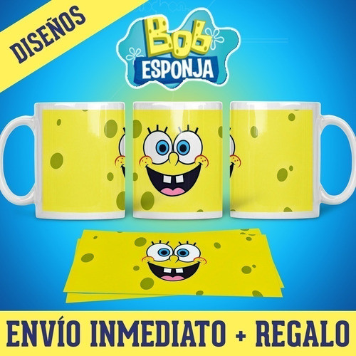 Kit Diseños Plantillas Tazas Bob Esponja Sublimación M2 1