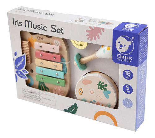 Set Juego De Música De Madera 5 Piezas Classic World 1