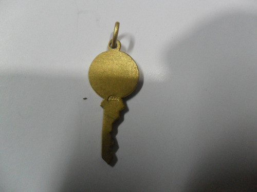 Ruleta Casino Llave Colgante Llavecita Miniatura Dorada 1