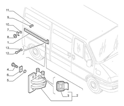 Dispositivo Cierre Porton Lateral Derecho Fiat Ducato 1