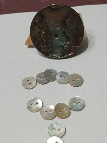 Antigua Casa De Botones Botones Nacar Shell T 9mm B.b 0