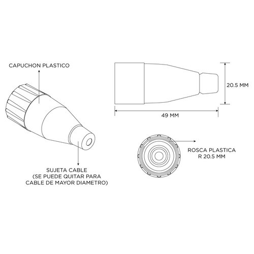 Capuchon Ficha Xlr Canon Blanco Amphenol Ac-nut-wht 1