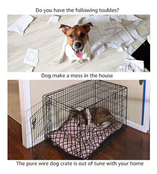 Unipaws Muebles Estilo Jaula Para Perros Mesa Final Con Cojí 1