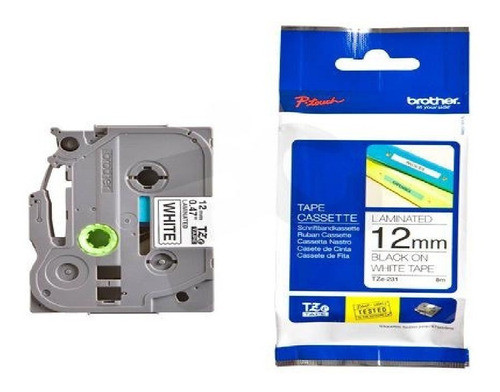 Cinta Brother Tze-231 (12mm Negro S/ Blanco) Pte 110 300 550 0