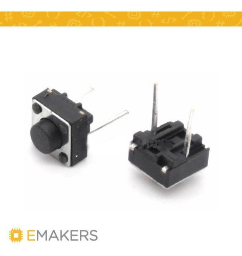 Tact Switch Vertical 2 Patas X 15 Unidades  Emakers 1