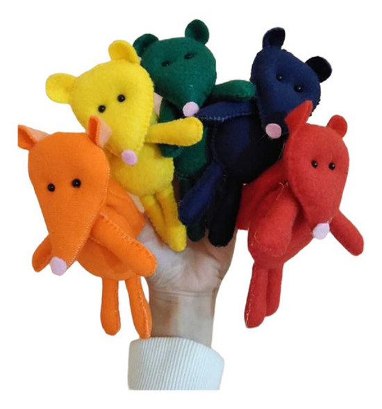 Títeres De Dedos Ratones Por 5 Unidades 0