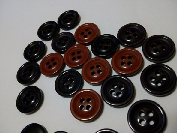 Boton Pasta Satinado 18 Mm 4 Agujeros X 56 U En 3 Colores 1