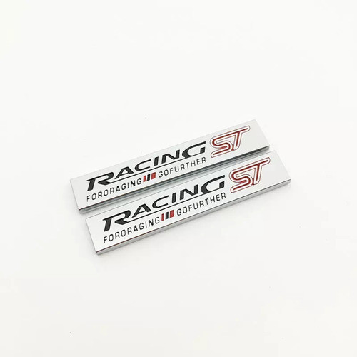 Par Emblemas Insignias Racing St Línea Deportiva Ford Metal 0