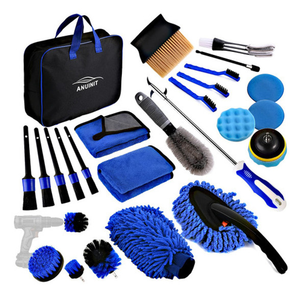 Anuinit Juego De 27 Cepillos Para Detallar, Kit De Limpieza 0