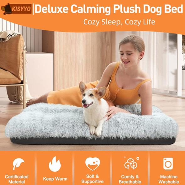 Cama Para Perros Grande Gris 91x58cm Lavable Con Forro Extra 1 Cama Para Perros Grande Gris 91x58cm Lavable Con Forro Extra 1