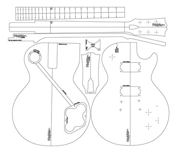 Plantilla De Guitarra Les Paul - Luthier - 0 Plantilla De Guitarra Les Paul - Luthier - 0