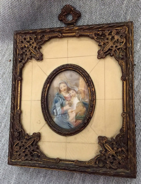 Antiguo Cuado Bronce Y Galalita- La Casa De Honduras (6282) 1