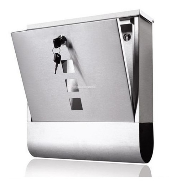 Carta Jardín Correo Caja Acero Inoxidable Periódico Revista 1