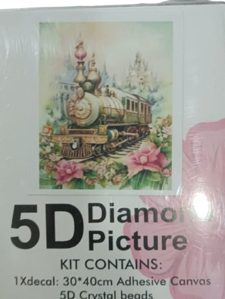 Pintura Por Diamantes Kit Completo 30x40cm Tren 1