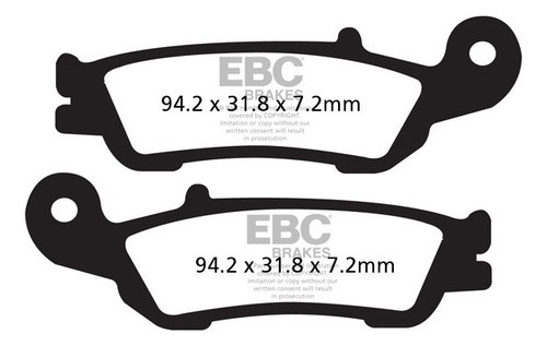 Pastilla Freno Ebc Yamaha Wr450 Yz125 Yz250 Yz450 Fa450r 1