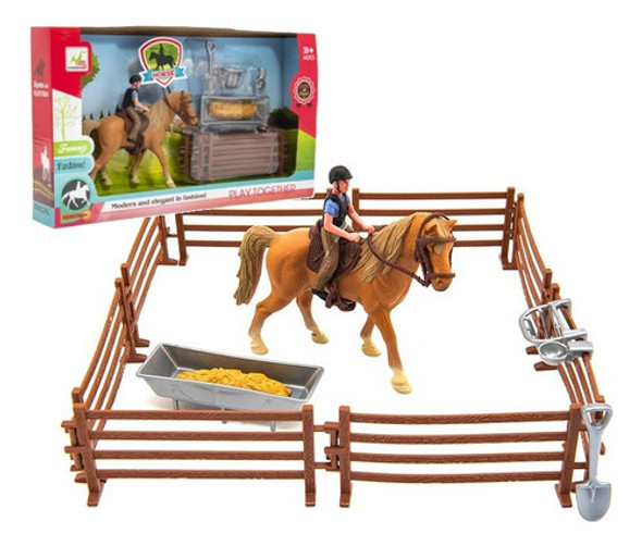 Caballo Con Montura, Jinete Y Accesorios De Juguete 0