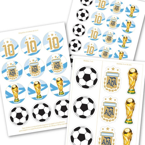 Kit Feliz Cumple Argentina Campeón Imprimible 0