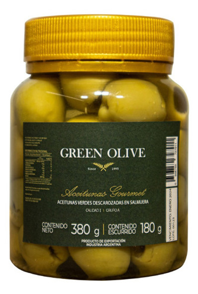 Aceitunas Verdes Desc. Green Olive N° 000 X 180 Gr. Esc. Pet 0 Aceitunas Verdes Desc. Green Olive N° 000 X 180 Gr. Esc. Pet 0