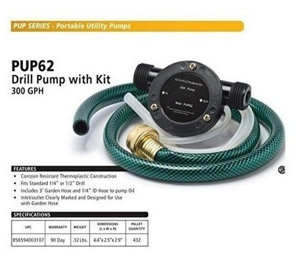 Ecoflo Products Pup62 Kit De Bomba De Perforacion De Transfe 1 Ecoflo Products Pup62 Kit De Bomba De Perforacion De Transfe 1