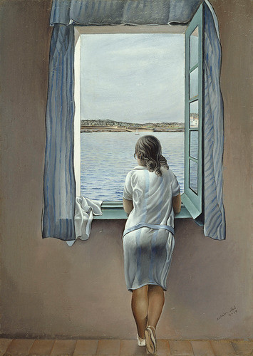 Lamina Fine Art Muchacha En La Ventana Dalí 28x35 Cm Mycarte 1