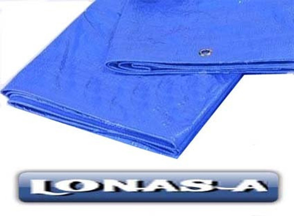 Cobertor Cubre Pileta Bicicletas Rafia Lona Azul Ojales 3x4m 0