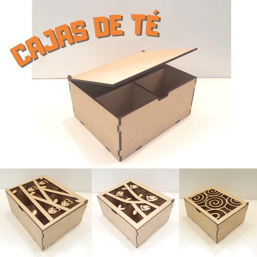 Cajas De Té - Laser - 4 Divisiones - 5u - New Life 0