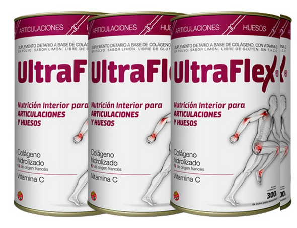 TRB Pharma Ultraflex Collagen Powder – Lemon Flavor, Pack of 3 (300g each)