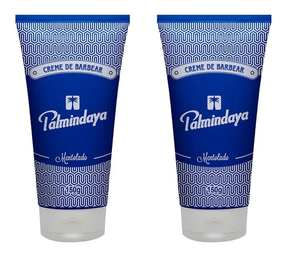 Palmindaya Menthol Shaving Cream – Kit with 2 Tubes (150 g each)