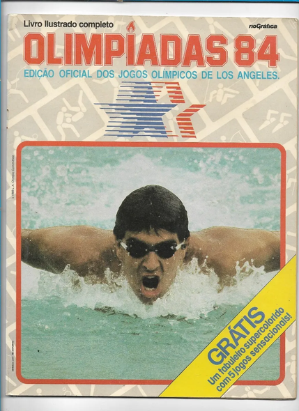 Olimpíadas 1984 Sticker Album – Complete with Game Board – 119 Stickers – Rio Gráfica