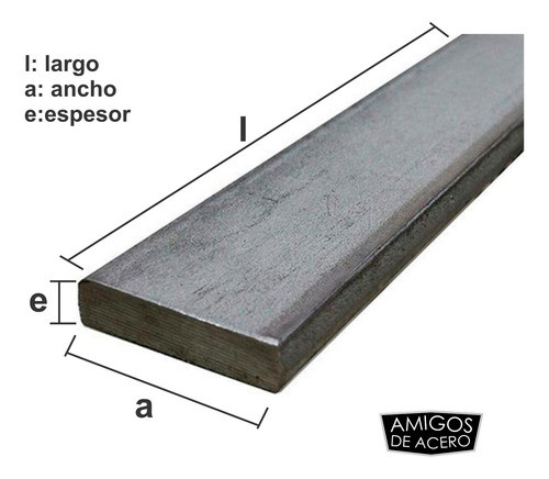 Planchuela De Hierro 2 X 1/8 (50,8x3,2mm) Barra 6 Mts - Ha 1