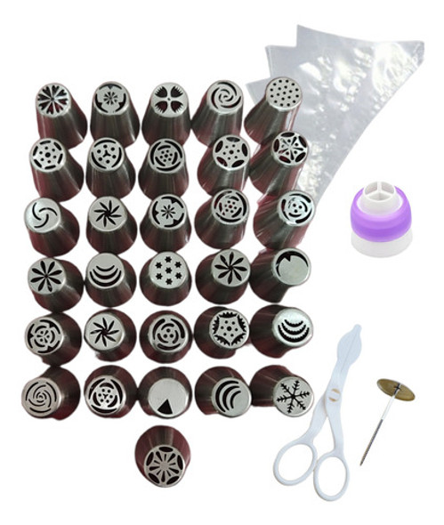 Boquillas Rusas Para Repostería Set X34 Pcs Envió Gratis 0