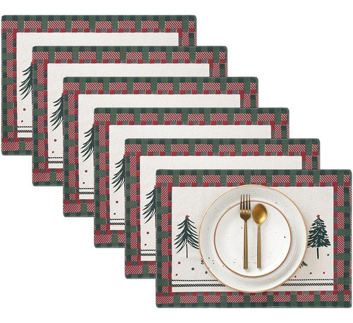 Juego De 6 Manteles Individuales Navideños Folkulture Para D 0