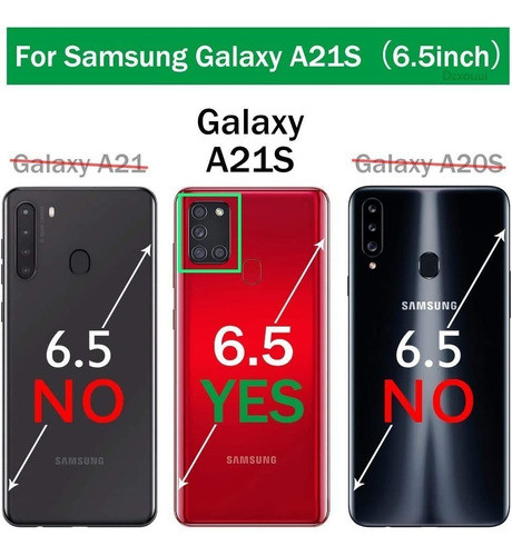 Funda Con Glitter + Vidrio Para Samsung A21s Azul Purpura 1