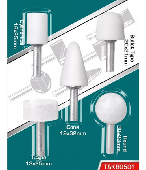 Juego 5 Piedras Para Mini Torno - Total Tab0501 1 Juego 5 Piedras Para Mini Torno - Total Tab0501 1