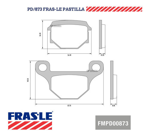 Pastilla De Freno Fras-le Pd/873 Suzuki En 125 2a 07/16 1